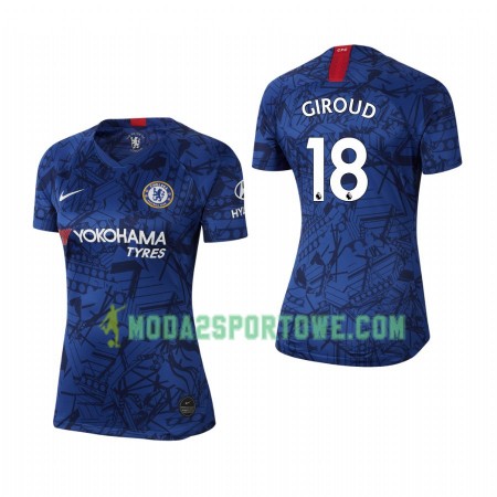 Koszulka Chelsea Olivier Giroud 18 Damska Domowe Stroje Piłkarskie 2019/20 Krótki Rękaw